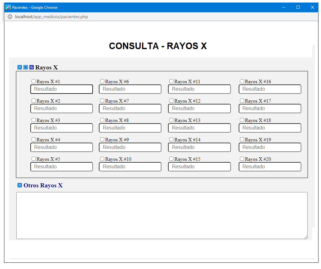 Ordenes de para realizar Rayos X