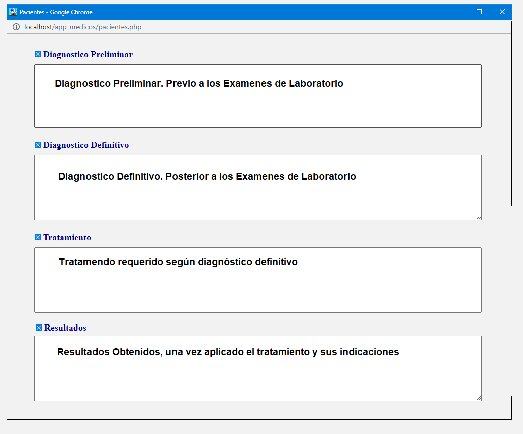 Evolución, Resultasdos, Observaciones