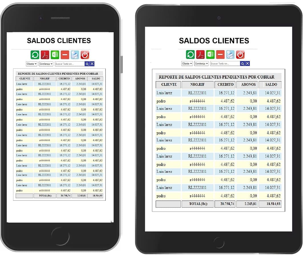 Vista en teléfonos celulares y tablets