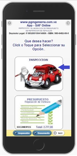 Puedes hacer una inspección o un presupuesto